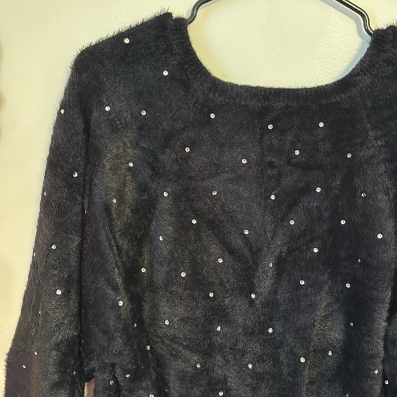Express Cropped Rhinestone Sweater - Picture 8 of 11